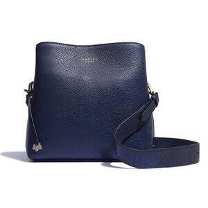 NWOT RADLEY Dukes Place pebbled leather middle compartment crossbody bag - Black
